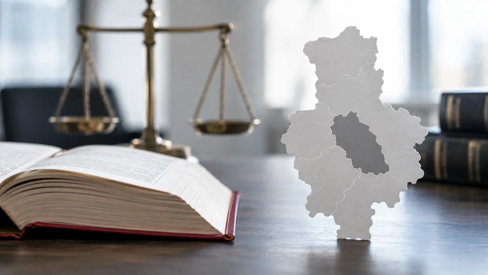 Aufgeschlagenes Grundgesetz und neutrale Unterlagen zum Thema Bundeszwang in Sachsen-Anhalt und im Harz