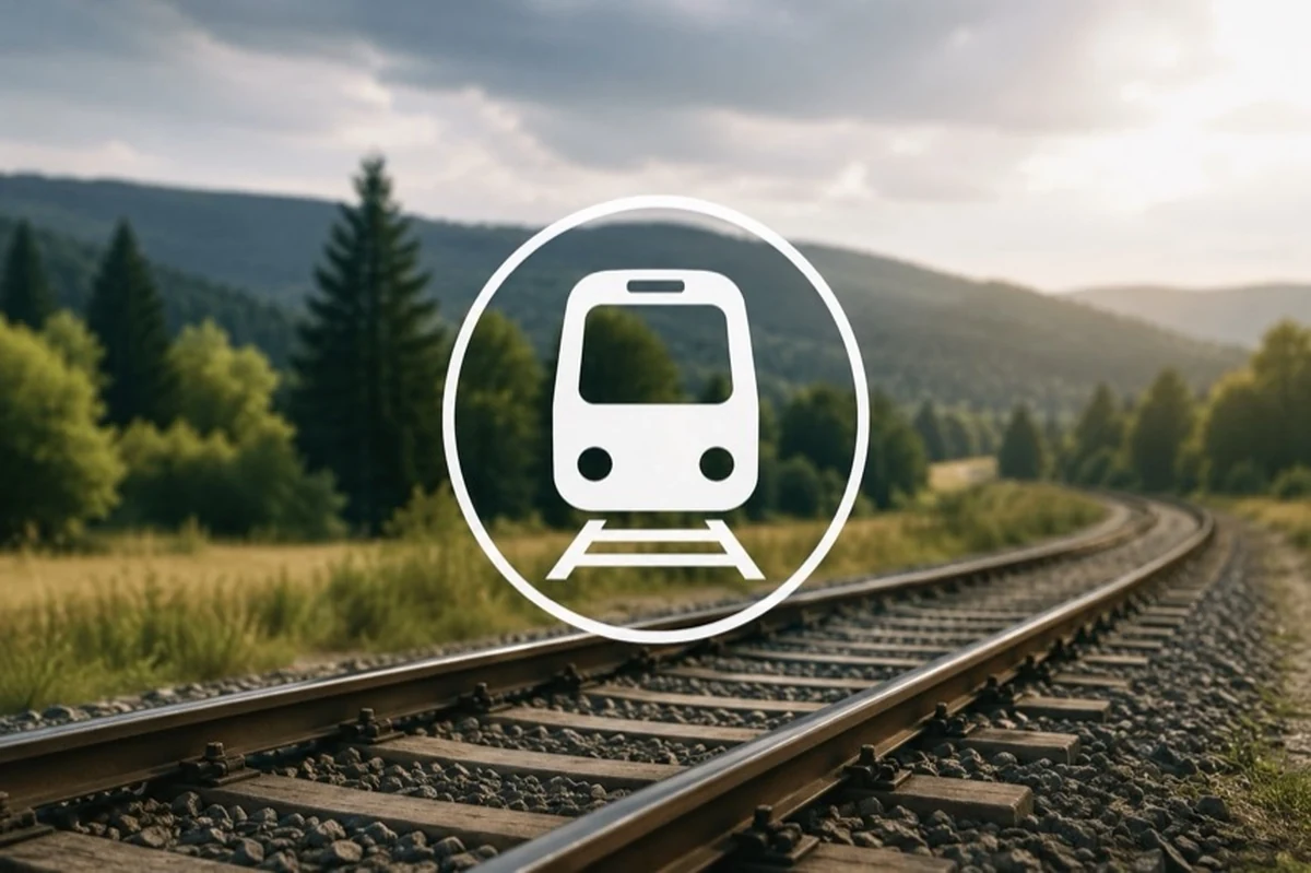 Schmalspurbahn auf Gleisen in bewaldeter Harzlandschaft als Motiv zum geplanten Bahnanschluss Braunlage