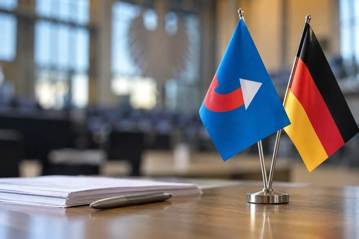 Abstrakte Wahlkarten zu AfD, CDU und möglichen Koalitionen bei der Landtagswahl in Sachsen-Anhalt und im Harz