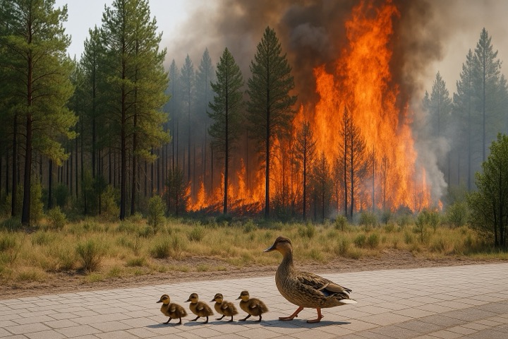 Feuer im Wald