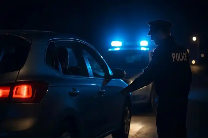Polizeikontrolle im Harz bei Nacht, Autofahrer ohne Fahrerlaubnis unter Alkoholeinfluss in Wernigerode gestoppt.