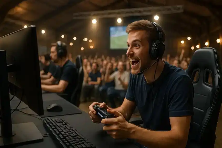 Esports-Event im warmen Licht