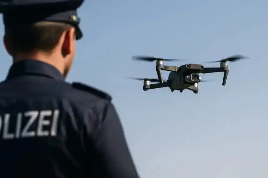 Drohne im Flug über Sachsen-Anhalt, steht für geplante Verschärfungen der Drohnenabwehr im Harz.