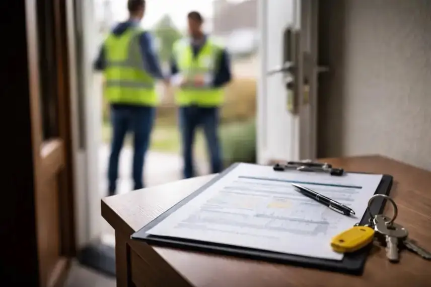 Haustür mit einem Briefkasten und einer Türklingel